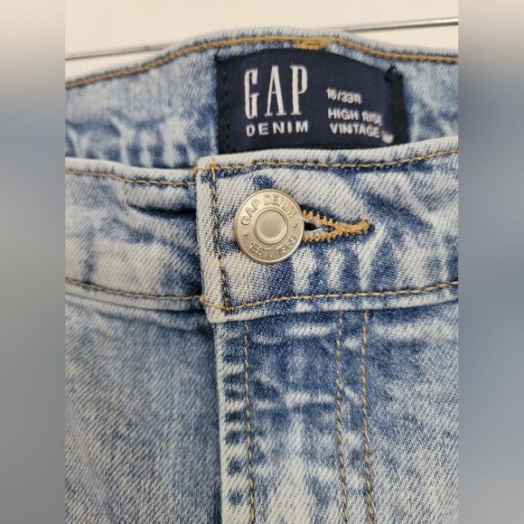 Gap High Rise Vintage Slim Jeans Size 16/33R - Picture 4 of 6